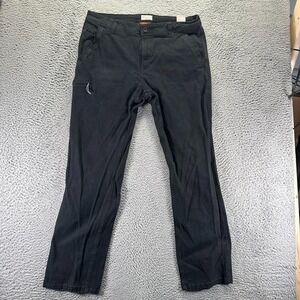 Waterproof Vintage Mens 38x34 Black Cotton Khakis Relaxed Fit Workwear Stretch